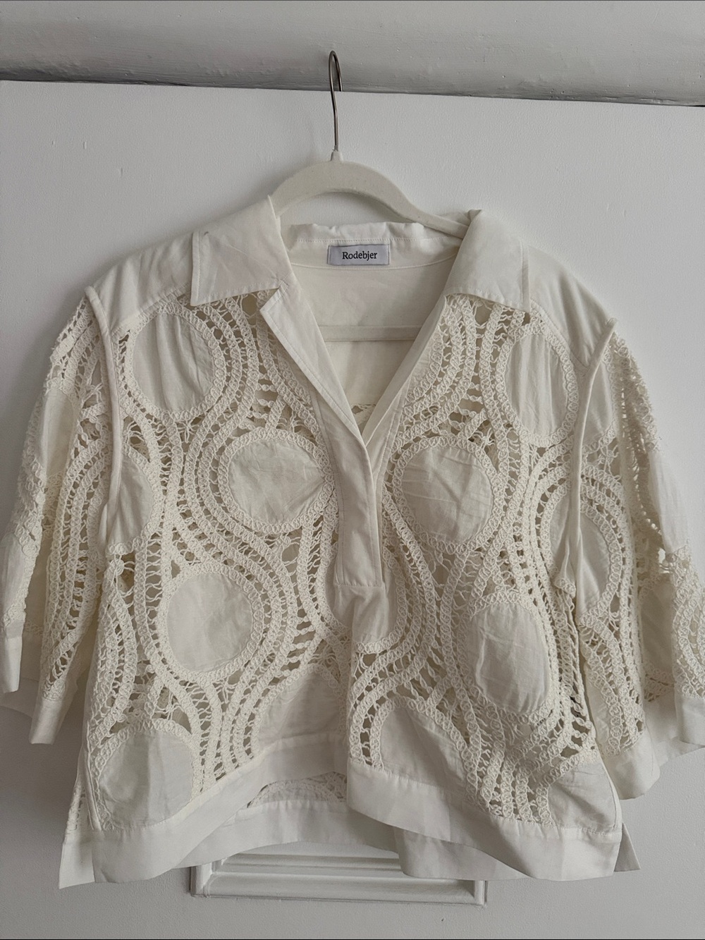 Rodebjer Klara Lace Dot—Crisp White